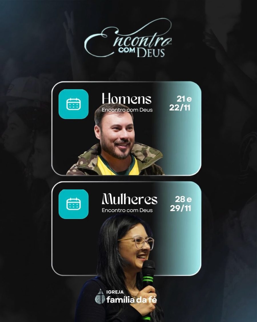 Cartaz: Encontro com Deus · Homens